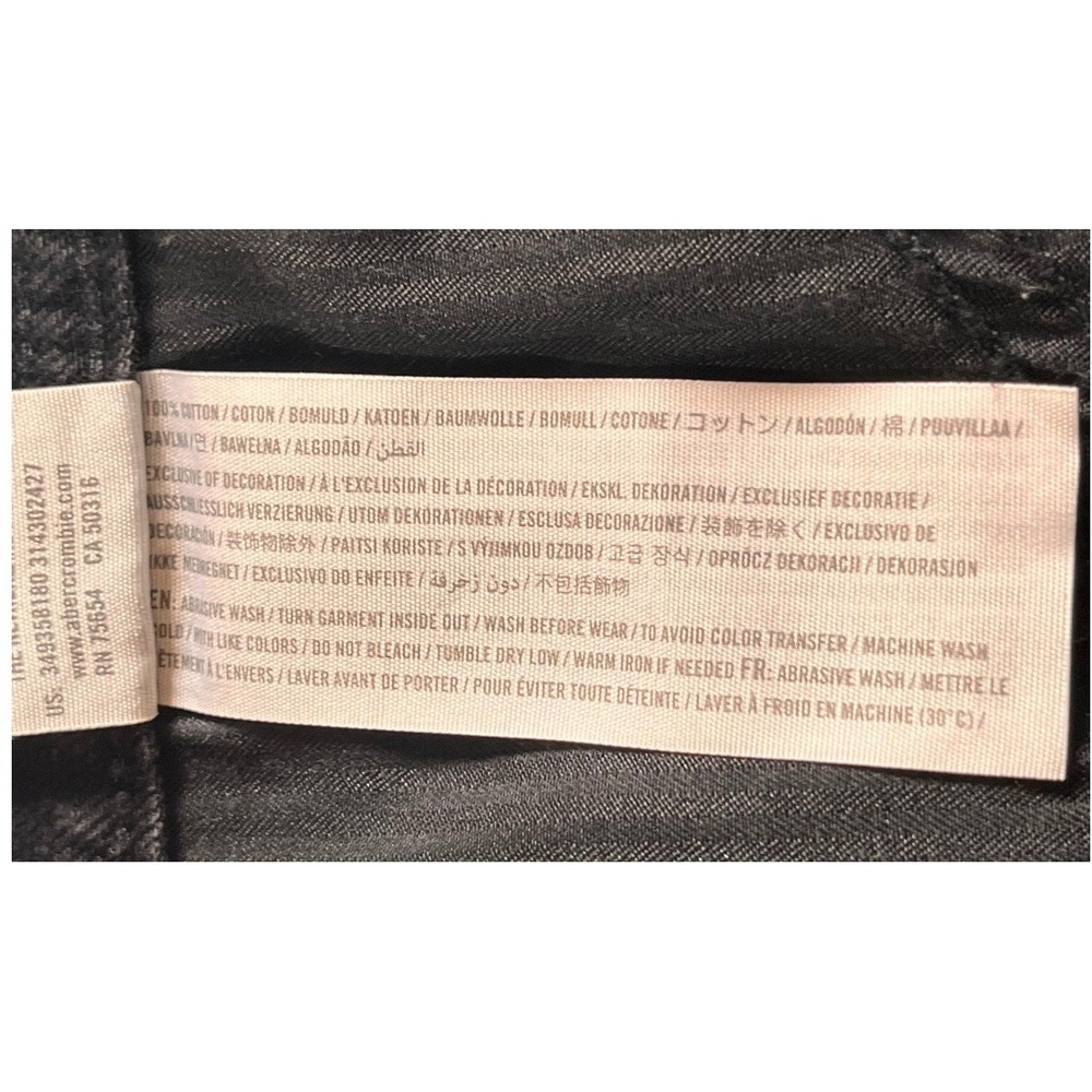 Hollister Womens Sz 9 Black Ultra High-Rise Mom Shorts 3" Inseam Jean Denim - Picture 4 of 11